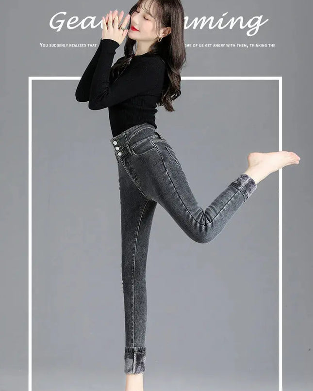 High-Quality Winter Fleece Leggings - Thick High-Waist Comfort - Next Level