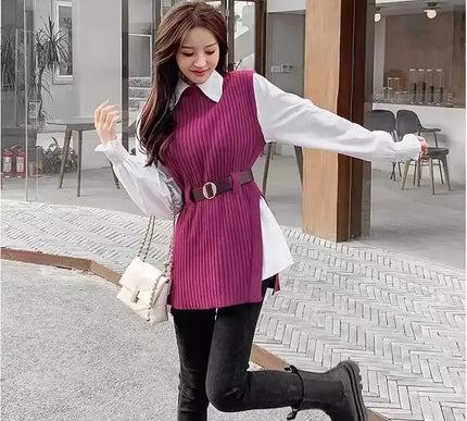 Strickwesten Damen Set - Zwei-teiliges Strickoutfit für stylische Frühlingslooks - Next Level