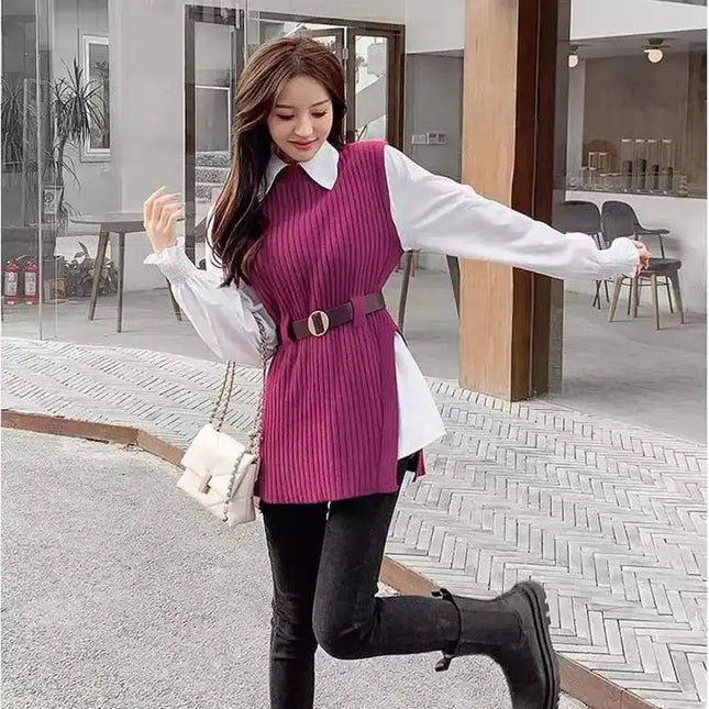 Spring Knitted Vest Set Women - Two Piece Knitted Outfit for Stylish Spring Looks - Next Level
