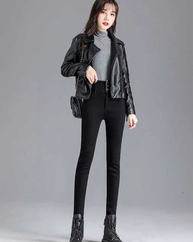 High-Quality Winter Fleece Leggings - Thick High-Waist Comfort - Next Level