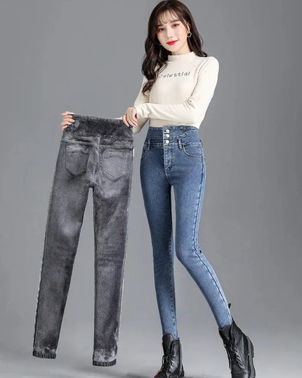 High-Quality Winter Fleece Leggings - Thick High-Waist Comfort - Next Level