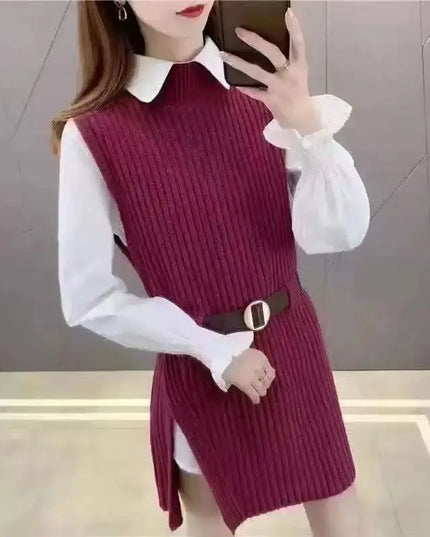 Spring Knitted Vest Set Women - Two Piece Knitted Outfit for Stylish Spring Looks - Next Level