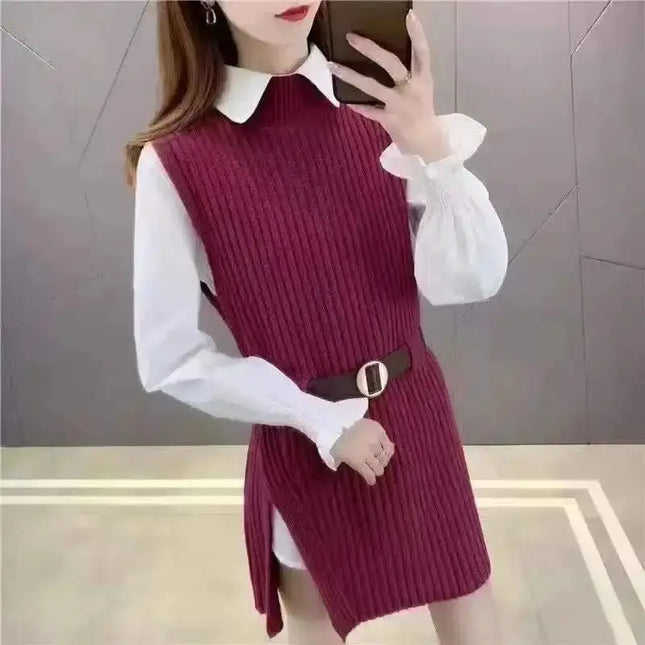 Spring Knitted Vest Set Women - Two Piece Knitted Outfit for Stylish Spring Looks - Next Level