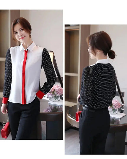 Office Lady Loose Lace Chiffon Shirts for Spring Fashion - Next Level