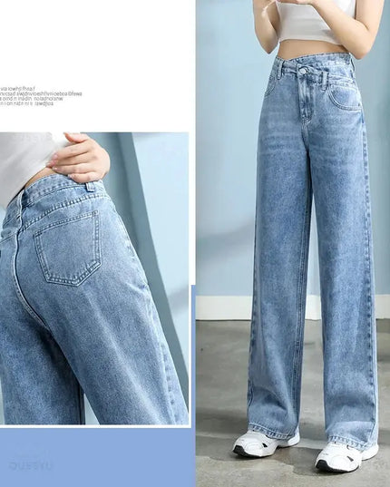 High Quality Wide Leg Cotton Jeans for Women - Stylish Denim Fashion - Next Level