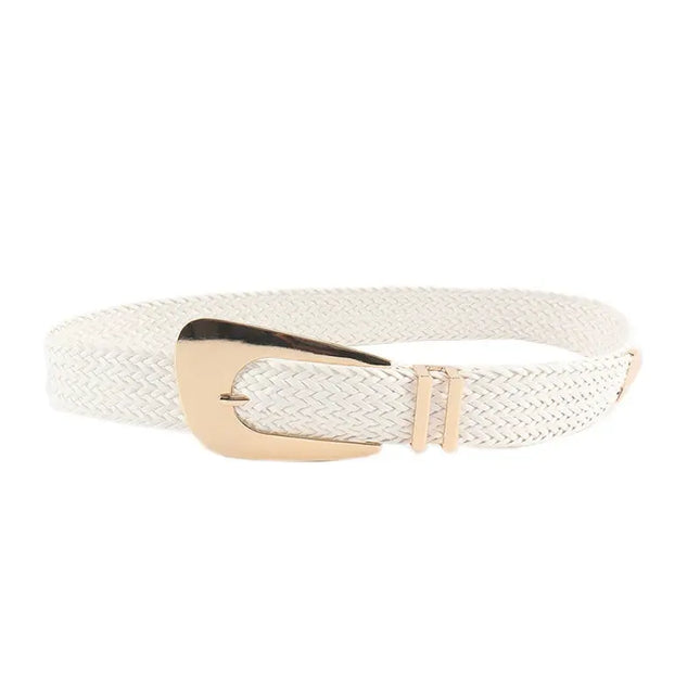 Women's Braided Belt with Irregular Metal Clasp - Next Level
