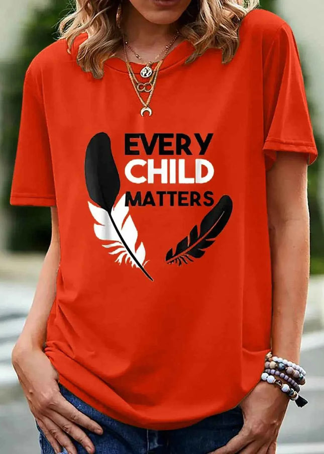 Every Child Matters T-shirt for Women - Short Sleeve Print Design - Next Level