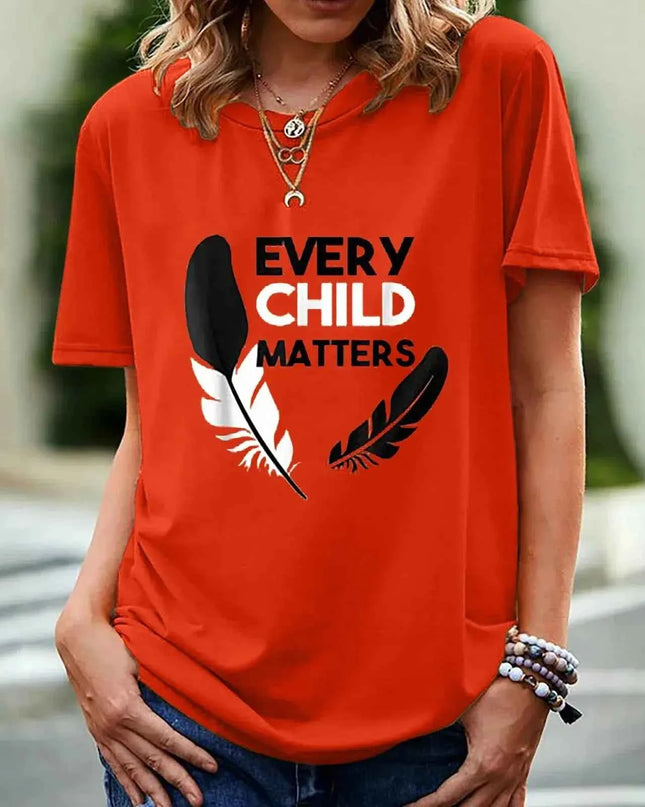 Every Child Matters T-shirt for Women - Short Sleeve Print Design - Next Level