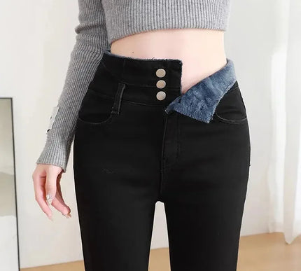 Alobee Thermische Winterhose hoch tailliert - Dicke Wärme für kalte Tage - Next Level