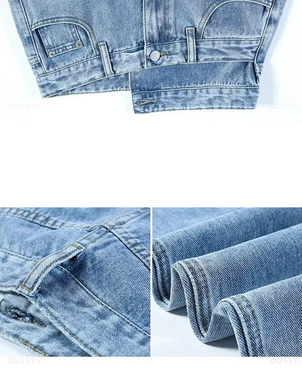 High Quality Wide Leg Cotton Jeans for Women - Stylish Denim Fashion - Next Level