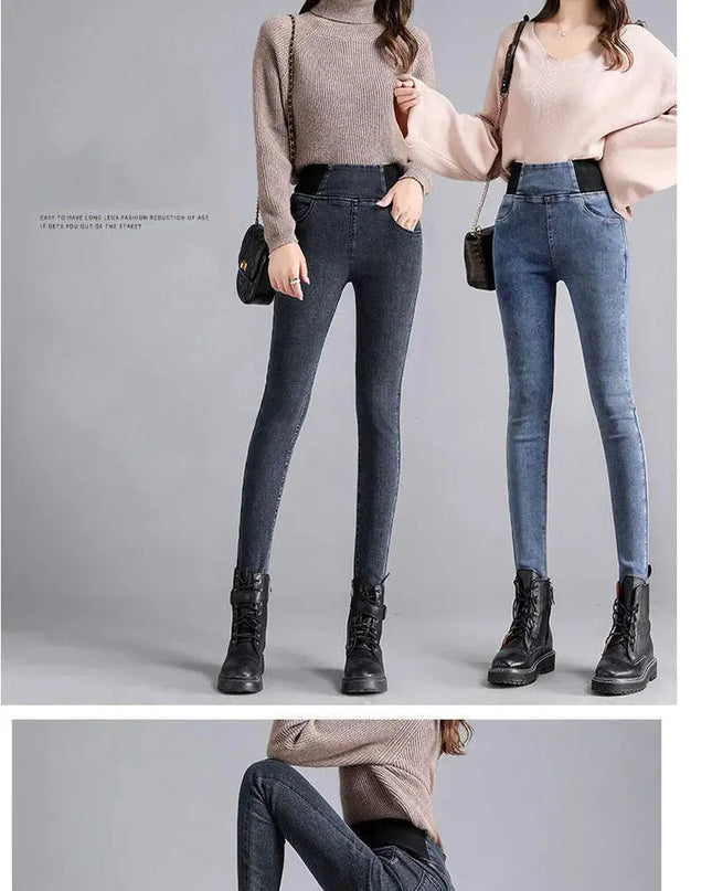 Elastic Waist Skinny Jeans Women for Spring Fashion - Next Level