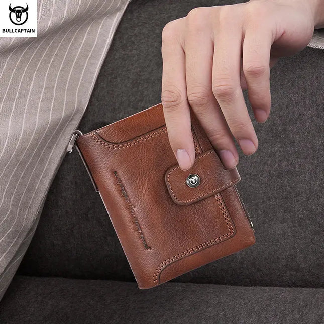 BULLCAPTAIN Leather Wallet for Men - Genuine Leather Business Wallet - Next Level