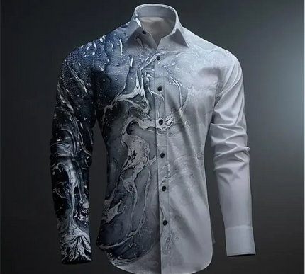 Herren 3D Druck Freizeithemden für Frühling und Sommer - Next Level