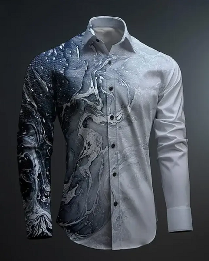 Men's 3D Printed Business Casual Shirt for Spring and Summer - Next Level