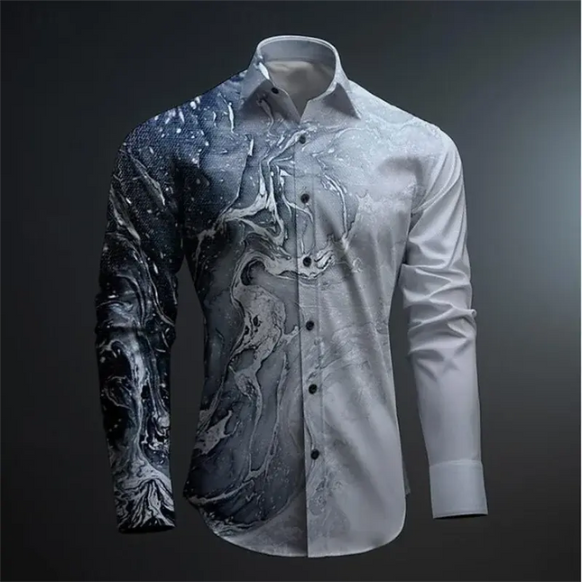Men's 3D Printed Business Casual Shirt for Spring and Summer - Next Level