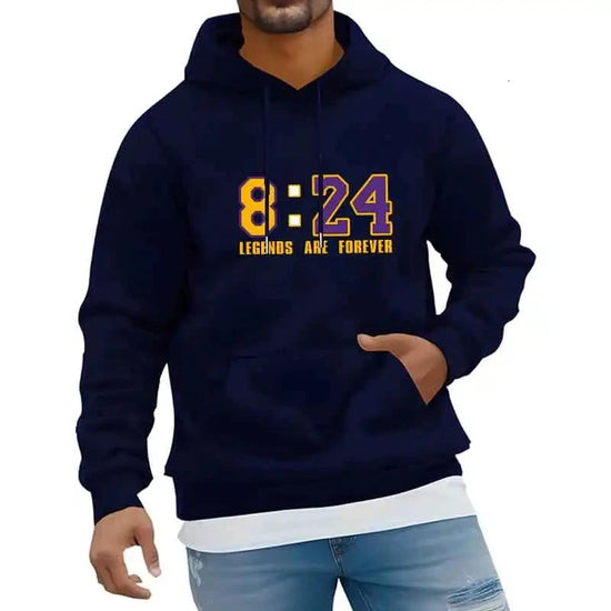 Vintage Herren Hoodie mit Harajuku Grafik-Print, Fronttasche und warmem Material für Herbst/Winter
