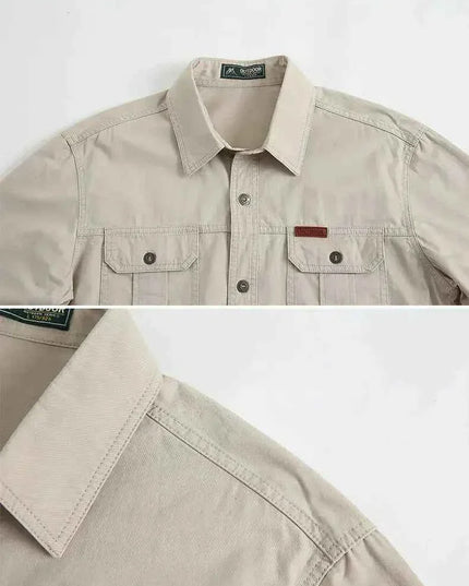 Cargo Shirts for Men Long Sleeve Casual Cotton Shirts - Next Level