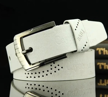 Herren Luxus Gürtel mit Pin-Buckle und Letter Print – Stilvoller Aufstieg - Next Level