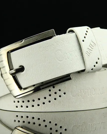 Men's Luxury Belt with Pin Buckle & Letter Print – Elevate Your Style - Next Level