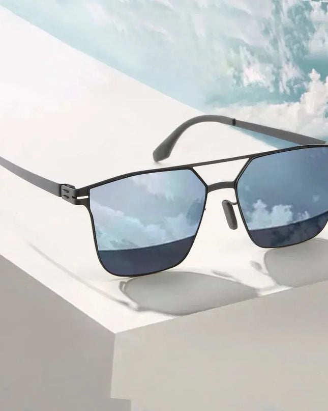 Polarized Sunglasses Men Fashion Square Big Frame for Stylish Eye Protection - Next Level