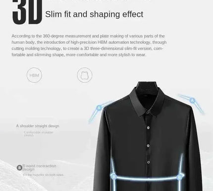 Herren Langarmhemd knitterfrei S-5XL - Stil und Komfort ohne Falten - Next Level