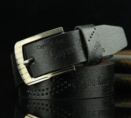 Herren Luxus Gürtel mit Pin-Buckle und Letter Print – Stilvoller Aufstieg - Next Level