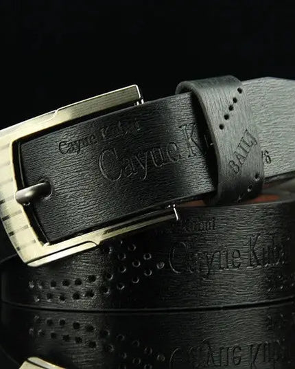 Men's Luxury Belt with Pin Buckle & Letter Print – Elevate Your Style - Next Level