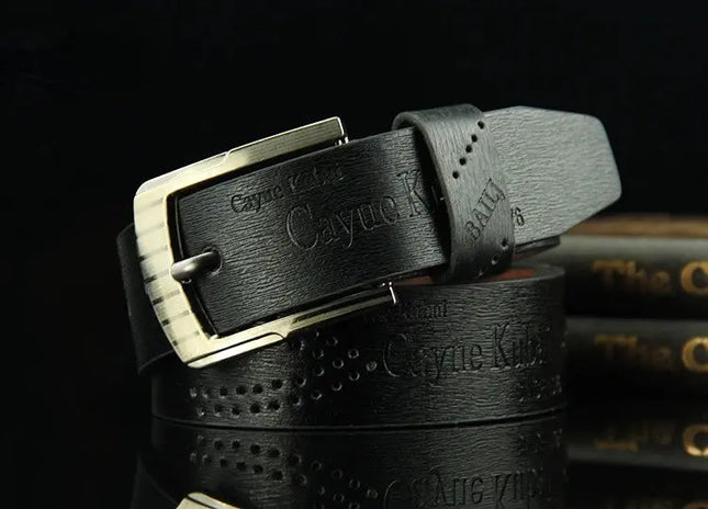 Men's Luxury Belt with Pin Buckle & Letter Print – Elevate Your Style - Next Level