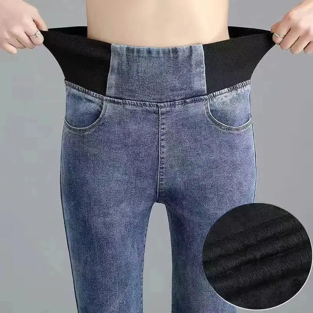 Elastic Waist Skinny Jeans Women for Spring Fashion - Next Level