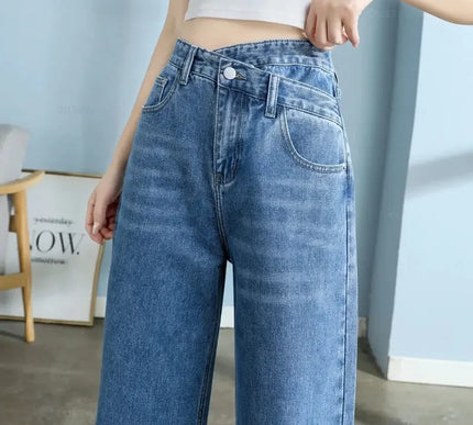 Stylische Baumwolljeans Damen weite Beinform für mühelosen Chic - Next Level