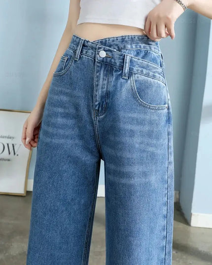 High Quality Wide Leg Cotton Jeans for Women - Stylish Denim Fashion - Next Level