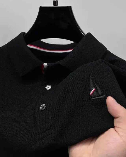 Brand Luxury Men's Polo Shirt Lapel Sailboat Embroidered - Next Level