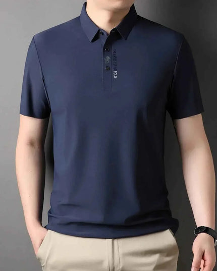 Ice Silk Embroidery Polo Shirt 2025 New Summer Lapel - Next Level