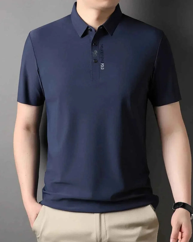 Ice Silk Embroidery Polo Shirt 2025 New Summer Lapel - Next Level