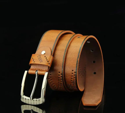 Herren Luxus Gürtel mit Pin-Buckle und Letter Print – Stilvoller Aufstieg - Next Level