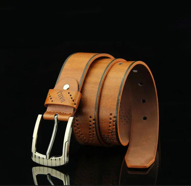 Men's Luxury Belt with Pin Buckle & Letter Print – Elevate Your Style - Next Level