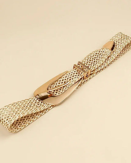 Women's Braided Belt with Irregular Metal Clasp - Next Level