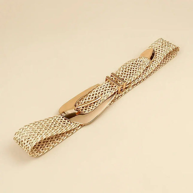 Women's Braided Belt with Irregular Metal Clasp - Next Level