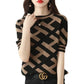 Spring Summer Knitted T-Shirt with Classical Letter Design - Next Level
