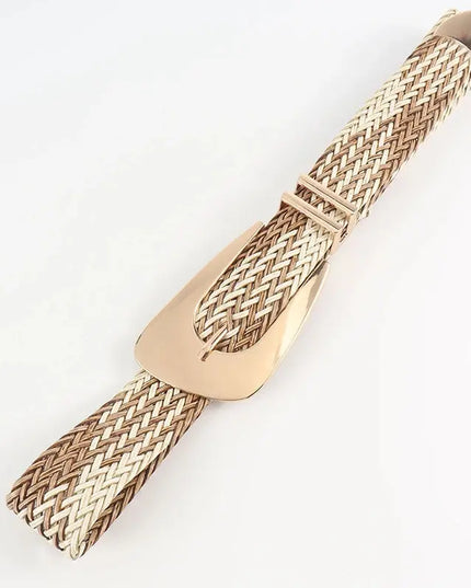 Women's Braided Belt with Irregular Metal Clasp - Next Level
