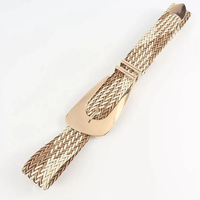 Women's Braided Belt with Irregular Metal Clasp - Next Level