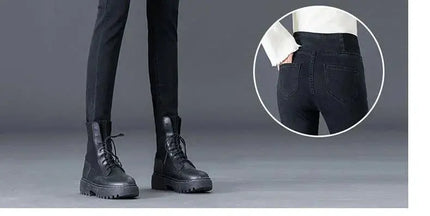 Elastic Waist Skinny Jeans Women for Spring Fashion - Next Level