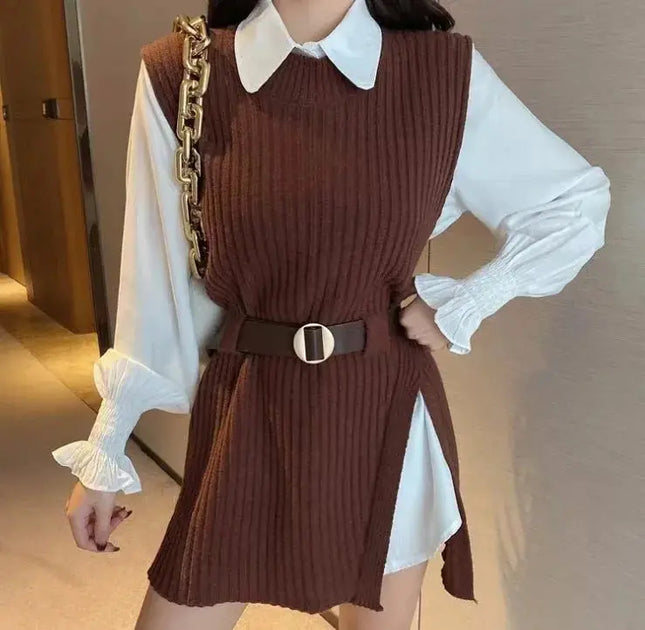 Spring Knitted Vest Set Women - Two Piece Knitted Outfit for Stylish Spring Looks - Next Level