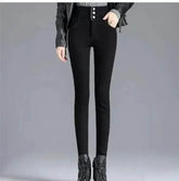 hoch taillierte thermische Winterhose für Damen mit dicker Isolierung und hoher Wärme an kalten Tagen