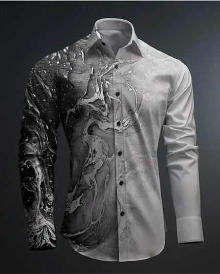 Men's 3D Printed Business Casual Shirt for Spring and Summer - Next Level