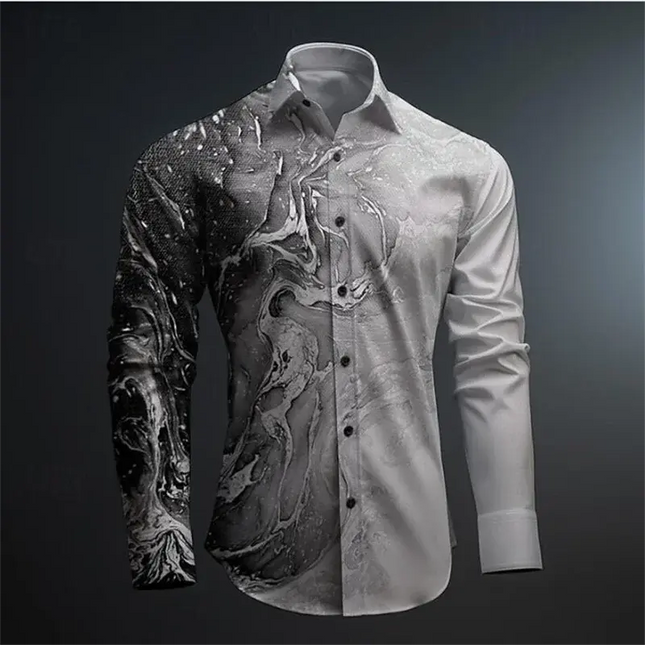 Men's 3D Printed Business Casual Shirt for Spring and Summer - Next Level