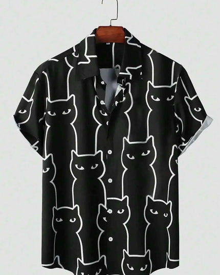 Unisex Fashion Cute Cat Print Casual Wear for Men - Next Level