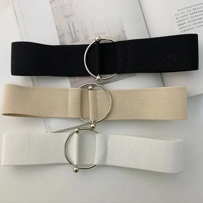 Belts for Women - Black Elastic Waist Belts for Women, Simple and Loose Design - Next Level