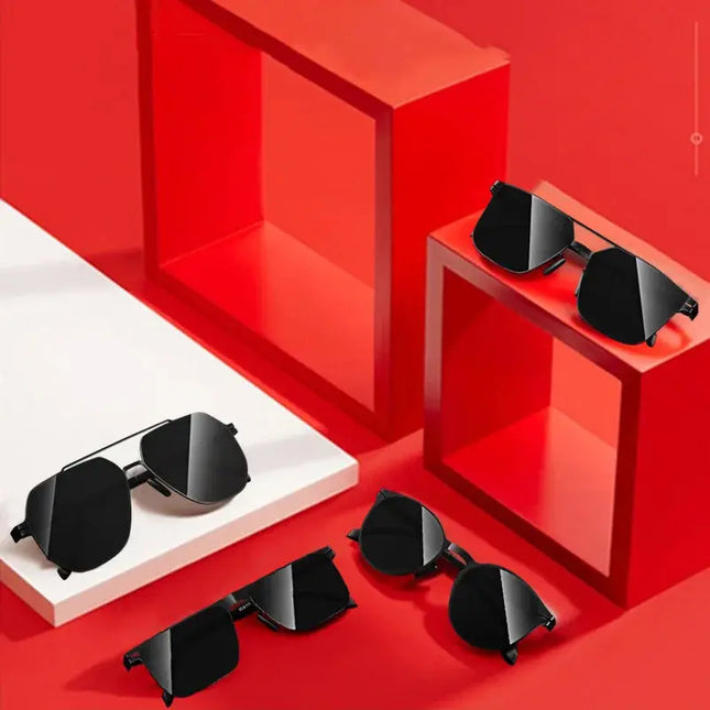 Polarized Sunglasses Men Fashion Square Big Frame for Stylish Eye Protection - Next Level