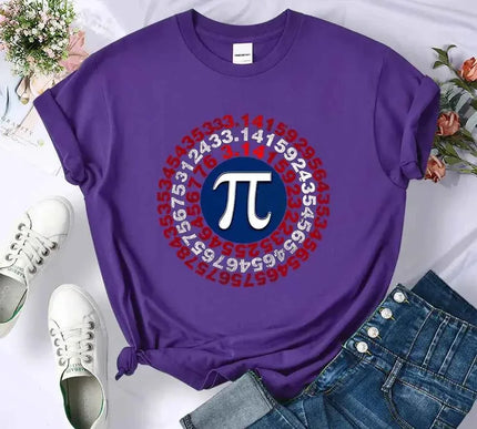 Lustiges Pi Spiral Geometrie T-Shirt für Frauen - Einzigartige Mathematik Bekleidung - Next Level